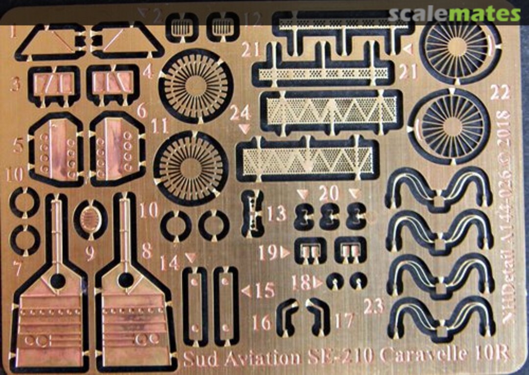 Boxart Sud Aviation SE-210 Caravelle 10R Detail Set (for Amodel) A144-026 NH Detail