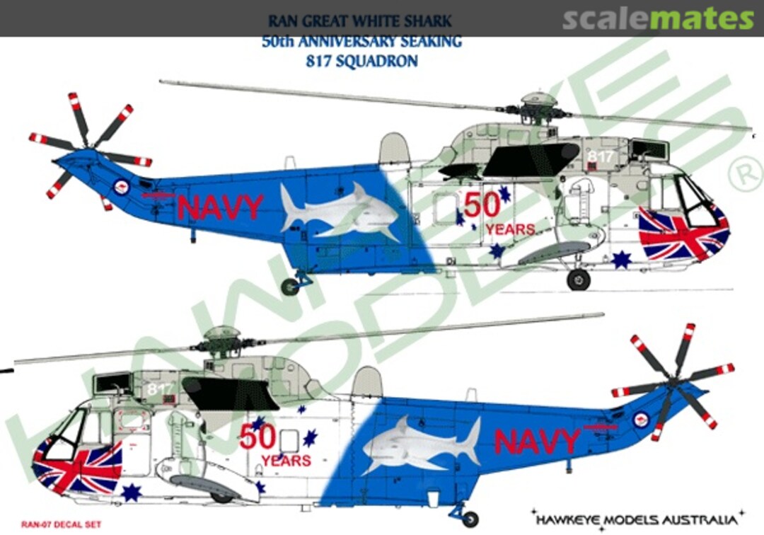 Boxart RAN, Westland Sea King Mk.50A, 50th Anniversary RAN-07 Hawkeye Models Boxart RAN, Westland Sea King Mk.50A, 50th Anniversary RAN-07 Hawkeye Models