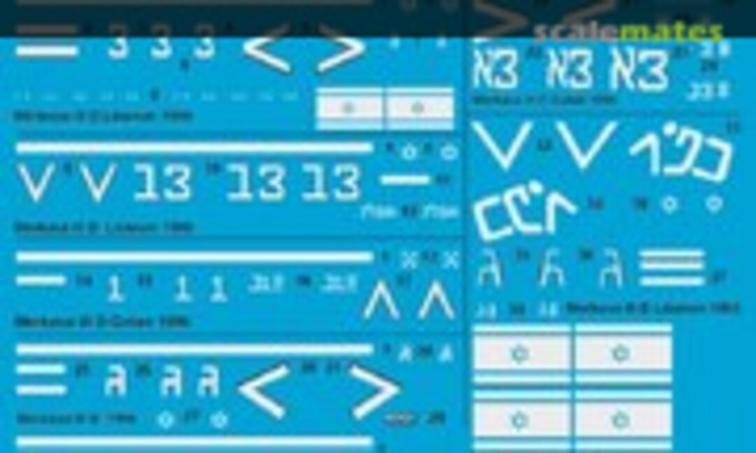 1:35 6 Kampfpanzer Typ Merkava III D (Peddinghaus-Decals 35 3409) 35 3409