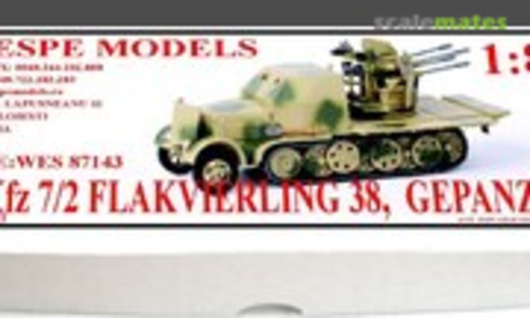 SdKfz 7/2 Flakvierling 38, Gepanzert (Wespe Models WES 87143)