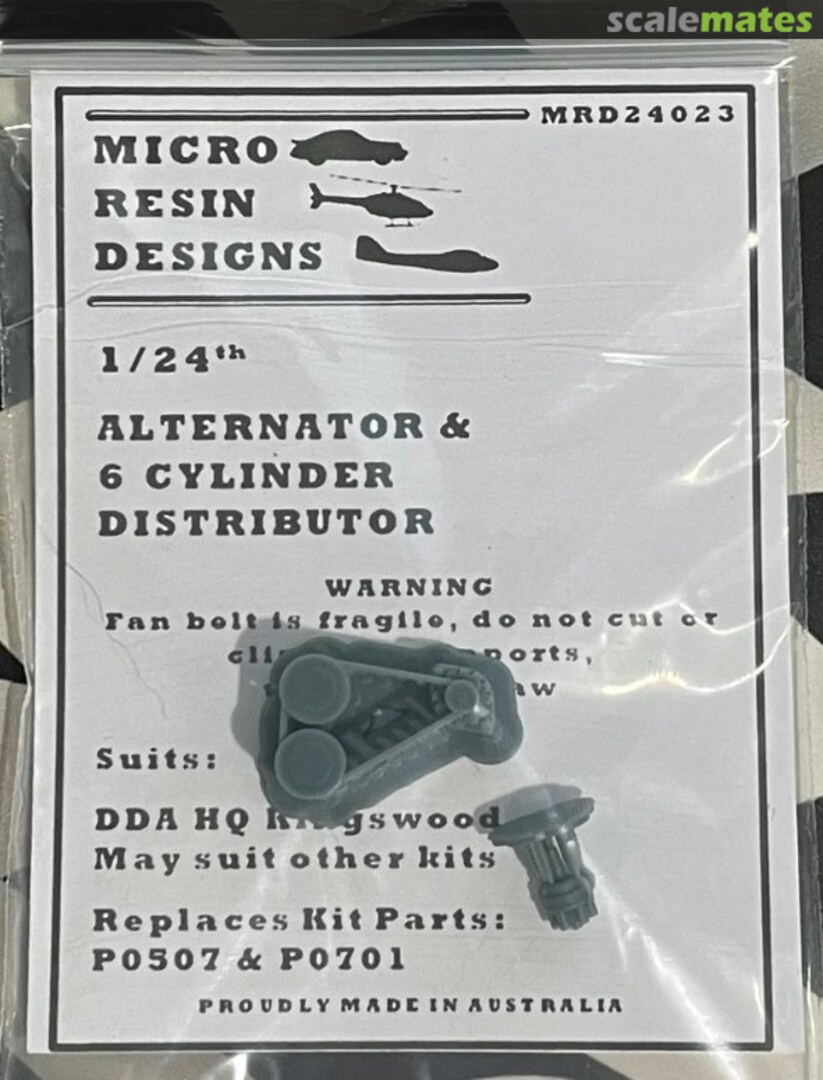 Boxart Holden HQ/HJ Alternator & Distributor - 6 Cylinder MRD24023 Micro Resin Designs Boxart Holden HQ/HJ Alternator & Distributor - 6 Cylinder MRD24023 Micro Resin Designs