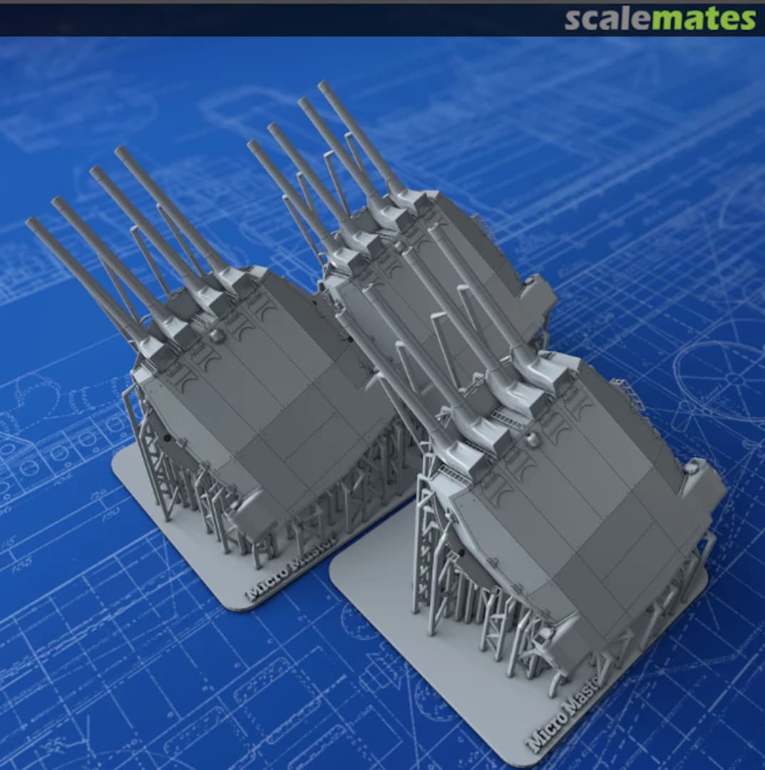 Boxart Quad 380mm/45 (14.96") Model 1935 MM0634P Micro Master Boxart Quad 380mm/45 (14.96") Model 1935 MM0634P Micro Master