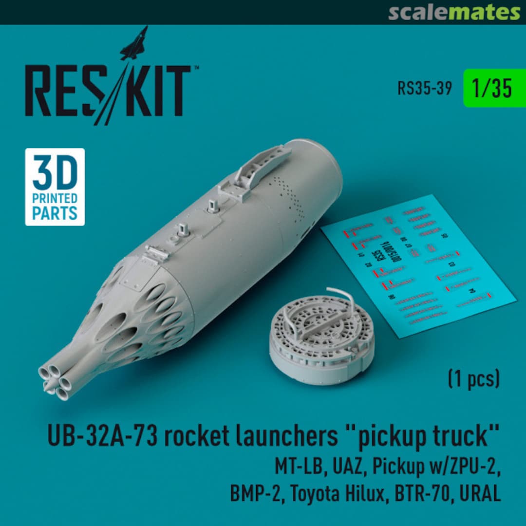 Boxart UB-32A-73 rocket launchers pickup truck (1 pc) (3D Printed) RS35-0039 ResKit Boxart UB-32A-73 rocket launchers pickup truck (1 pc) (3D Printed) RS35-0039 ResKit