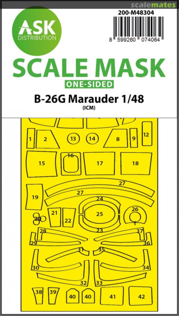 Boxart B-26G Marauder masks 200-M48304 ASK Boxart B-26G Marauder masks 200-M48304 ASK