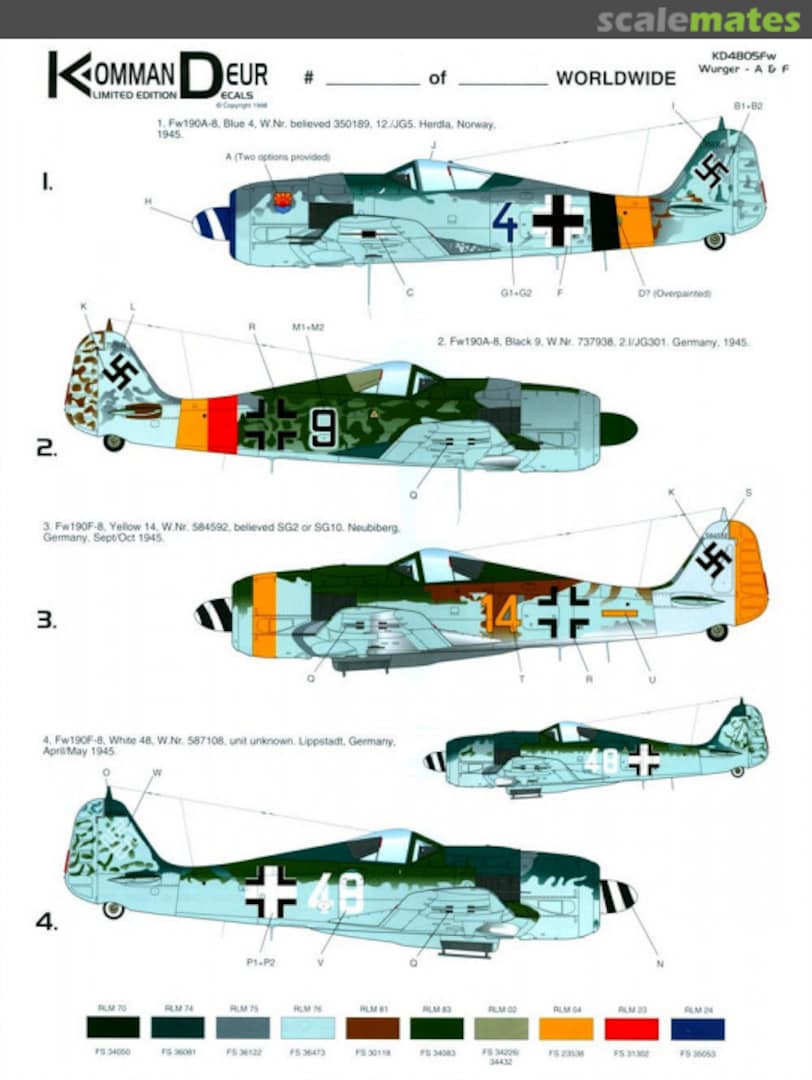 Boxart Wurger - A & F KD4805FW KommanDeur Decals Boxart Wurger - A & F KD4805FW KommanDeur Decals