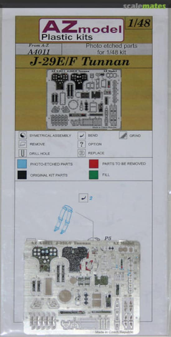 Boxart Saab J29 E/F Tunnan Etched Parts A4011 AZmodel Boxart Saab J29 E/F Tunnan Etched Parts A4011 AZmodel