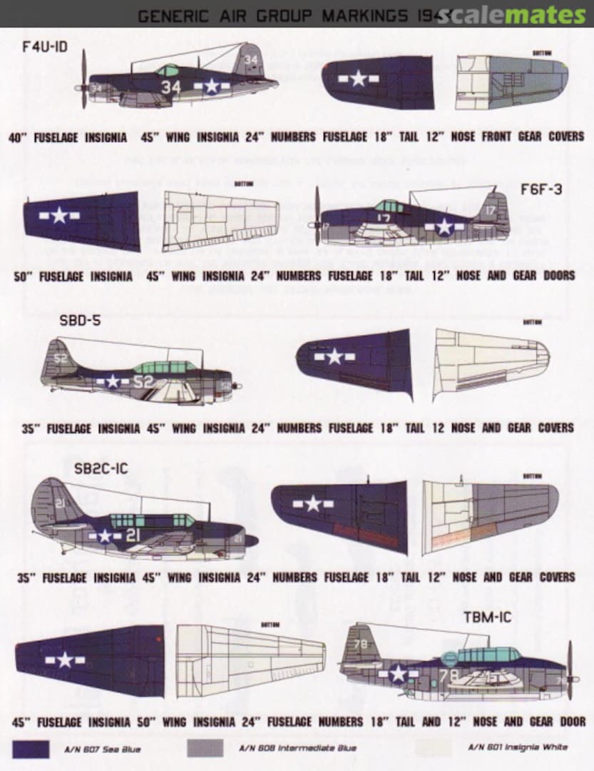 Boxart Generic USN Air Group 1944 350-33 Starfighter Decals Boxart Generic USN Air Group 1944 350-33 Starfighter Decals