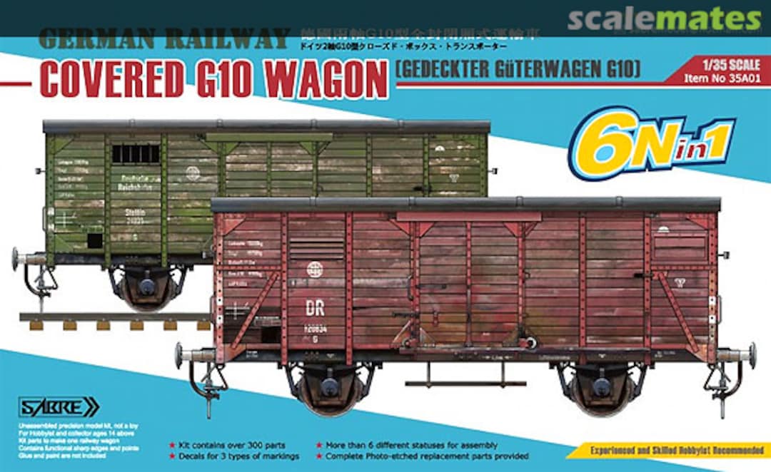 Boxart Railway Covered G10 Wagon 35A01 Sabre Model Boxart Railway Covered G10 Wagon 35A01 Sabre Model