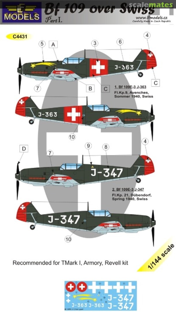 Boxart Bf 109 over Swiss C4431 LF Models Boxart Bf 109 over Swiss C4431 LF Models