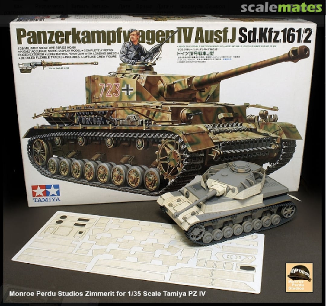 Boxart ZIMMERIT FOR TAMIYA PZ IV MPD-115 Monroe Perdu Studios Boxart ZIMMERIT FOR TAMIYA PZ IV MPD-115 Monroe Perdu Studios