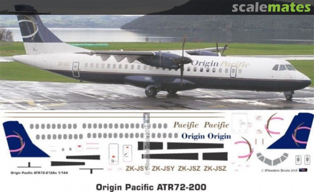 Boxart ATR72 - Origin Pacific OMD1224 Oldmodels Decals