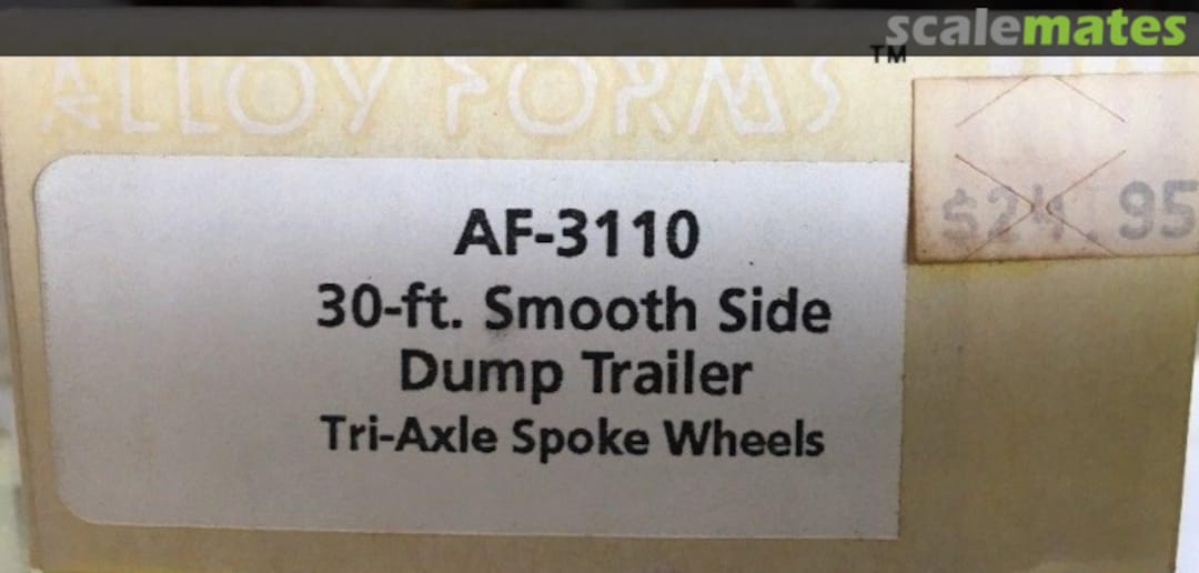 Boxart 30' SMOOTH SIDE DUMP TRAILER AF-3110 Alloy Forms Boxart 30' SMOOTH SIDE DUMP TRAILER AF-3110 Alloy Forms