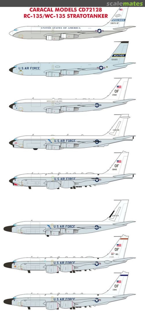 Boxart USAF C-135 Recon Variants CD72128 Caracal Models Boxart USAF C-135 Recon Variants CD72128 Caracal Models