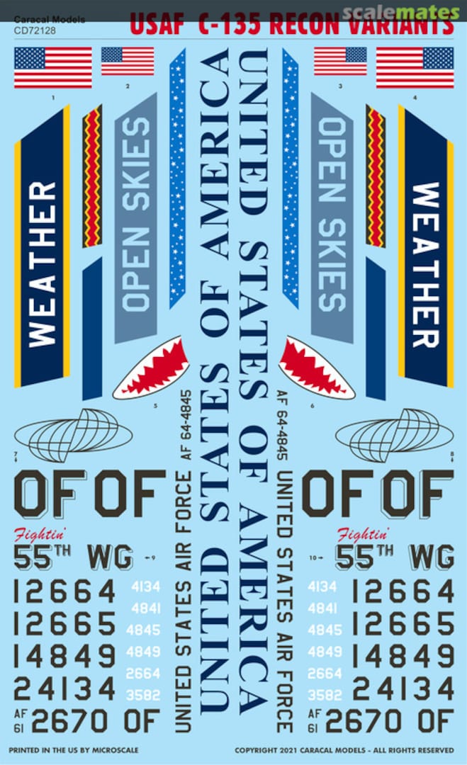 Contents USAF C-135 Recon Variants CD72128 Caracal Models Contents USAF C-135 Recon Variants CD72128 Caracal Models