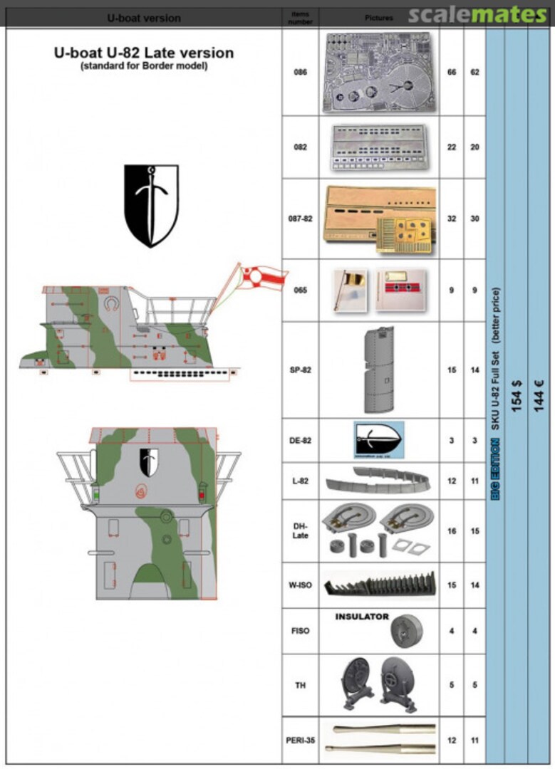 Boxart U-Boat U-82 Late Version SKU U-82 L RC Subs Boxart U-Boat U-82 Late Version SKU U-82 L RC Subs