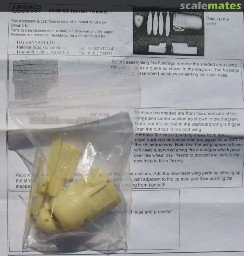 Boxart Hawker Tempest II conversion set SC48-109 Airwaves Boxart Hawker Tempest II conversion set SC48-109 Airwaves