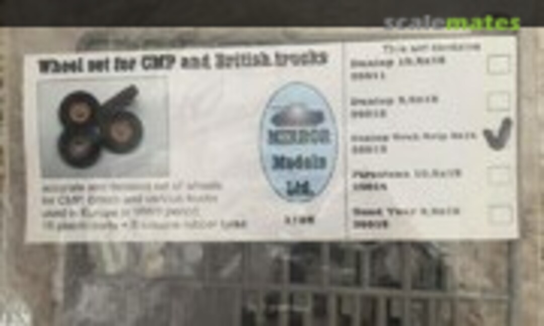 1:35 Wheel set for CMP and British trucks (MIRROR Models 35013) 35013