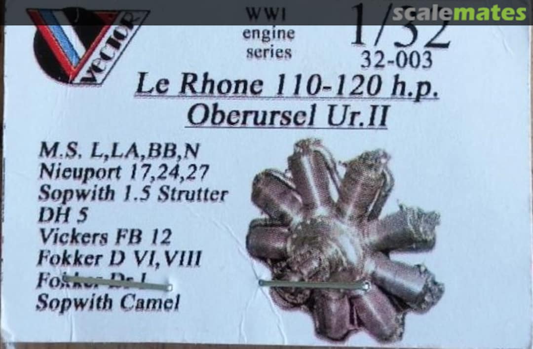 Boxart LeRhone 110-120 h.p. Oberursel Ur.II Engine 32003 Vector