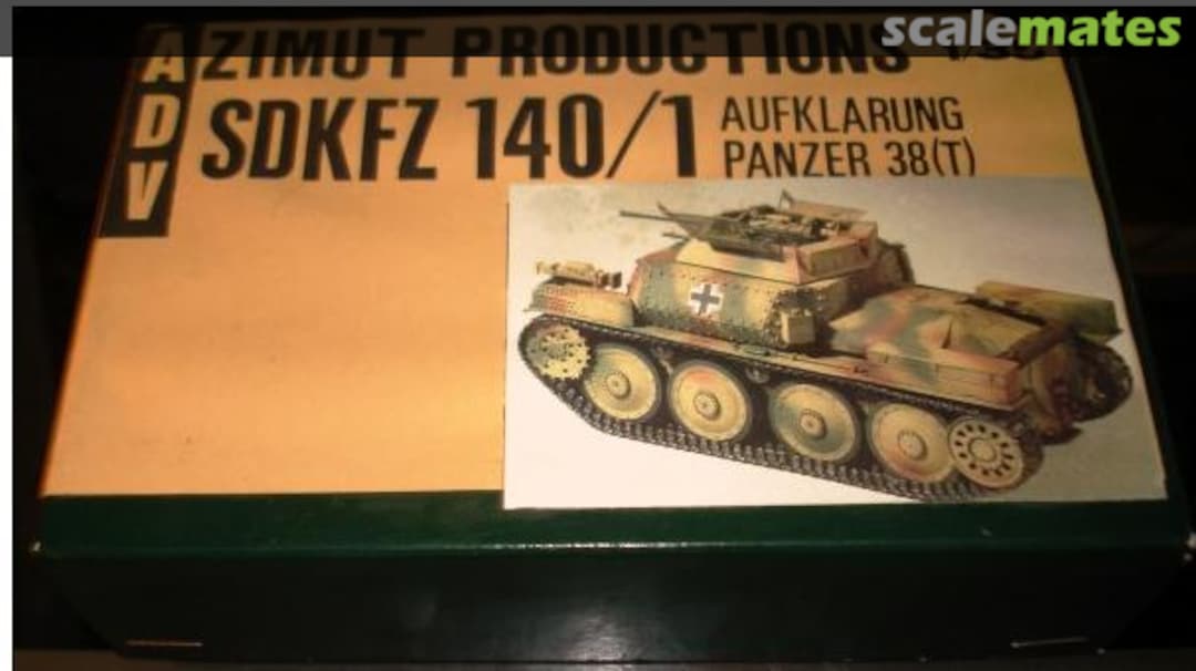 Boxart German Sd.Kfz. 140/1 Aufklarung Panzer 38(t) Conversion Azimut Boxart German Sd.Kfz. 140/1 Aufklarung Panzer 38(t) Conversion Azimut