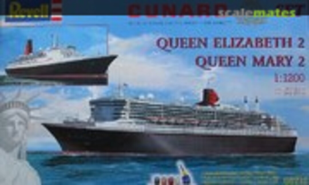 1:1200 Cunard Set Queen Mary 2 & Queen Elisabeth II (Revell 05712) 05712