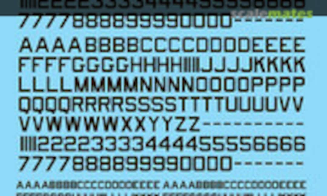 1:48 Navy Style Font - Alphabet (Microscale AC48-0023)