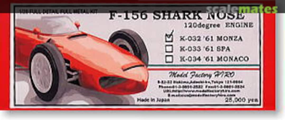 Boxart Ferrari 156 F1 K-033 Model Factory Hiro Boxart Ferrari 156 F1 K-033 Model Factory Hiro