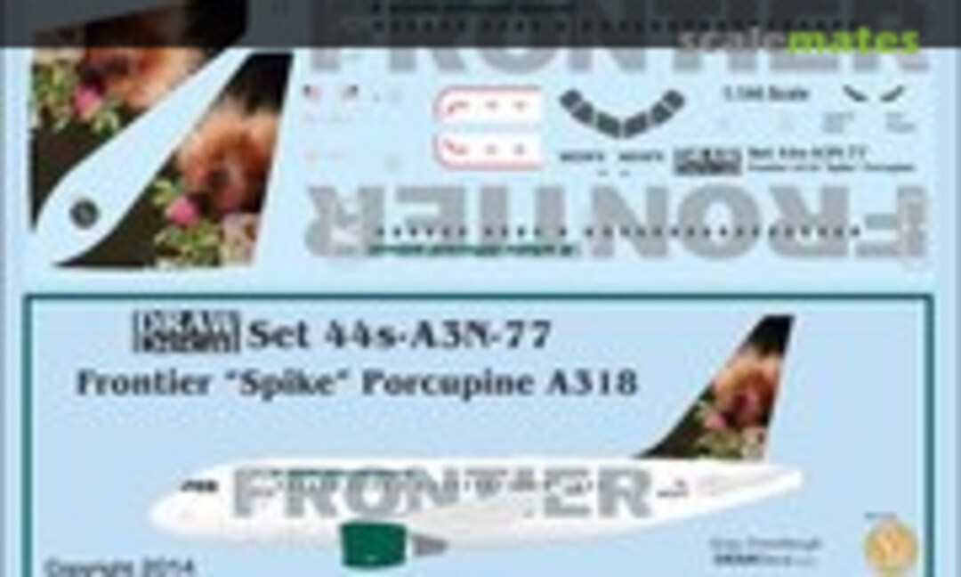 1:144 Frontier "Spike" Porcupine A318 (Draw Decal 44s-A3N-77) 44s-A3N-77