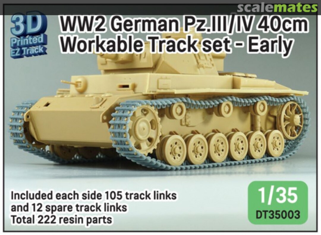 Boxart Panzer III / IV 40cm Workable Track set - Early DT35003 Def.Model Boxart Panzer III / IV 40cm Workable Track set - Early DT35003 Def.Model