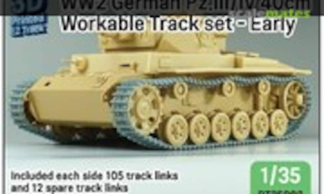 1:35 Panzer III / IV 40cm Workable Track set - Early (Def.Model DT35003)
