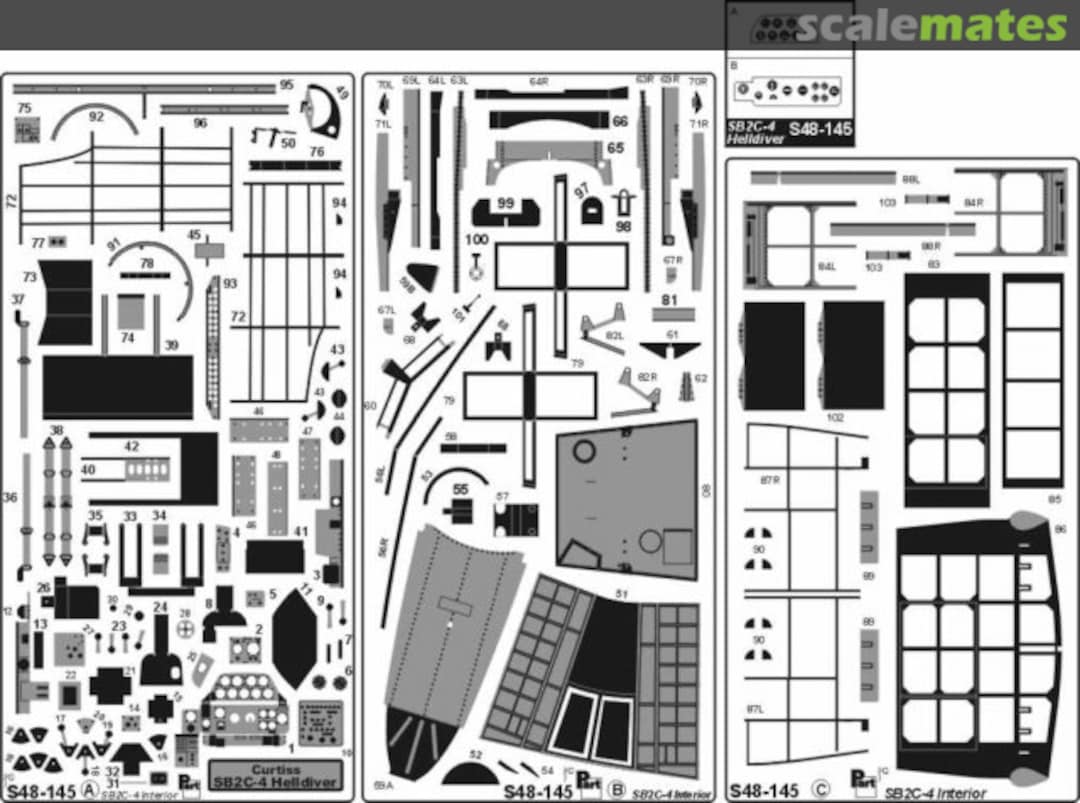 Boxart SB2C Helldiver S48-145 Part Boxart SB2C Helldiver S48-145 Part