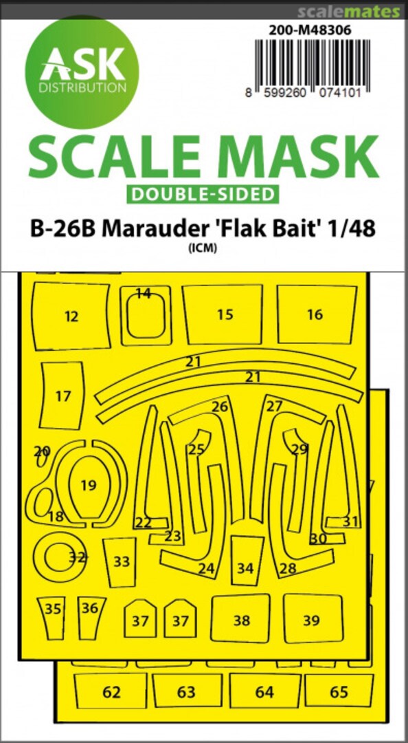 Boxart B-26B Marauder "Flak Bait" masks 200-M48306 ASK Boxart B-26B Marauder "Flak Bait" masks 200-M48306 ASK