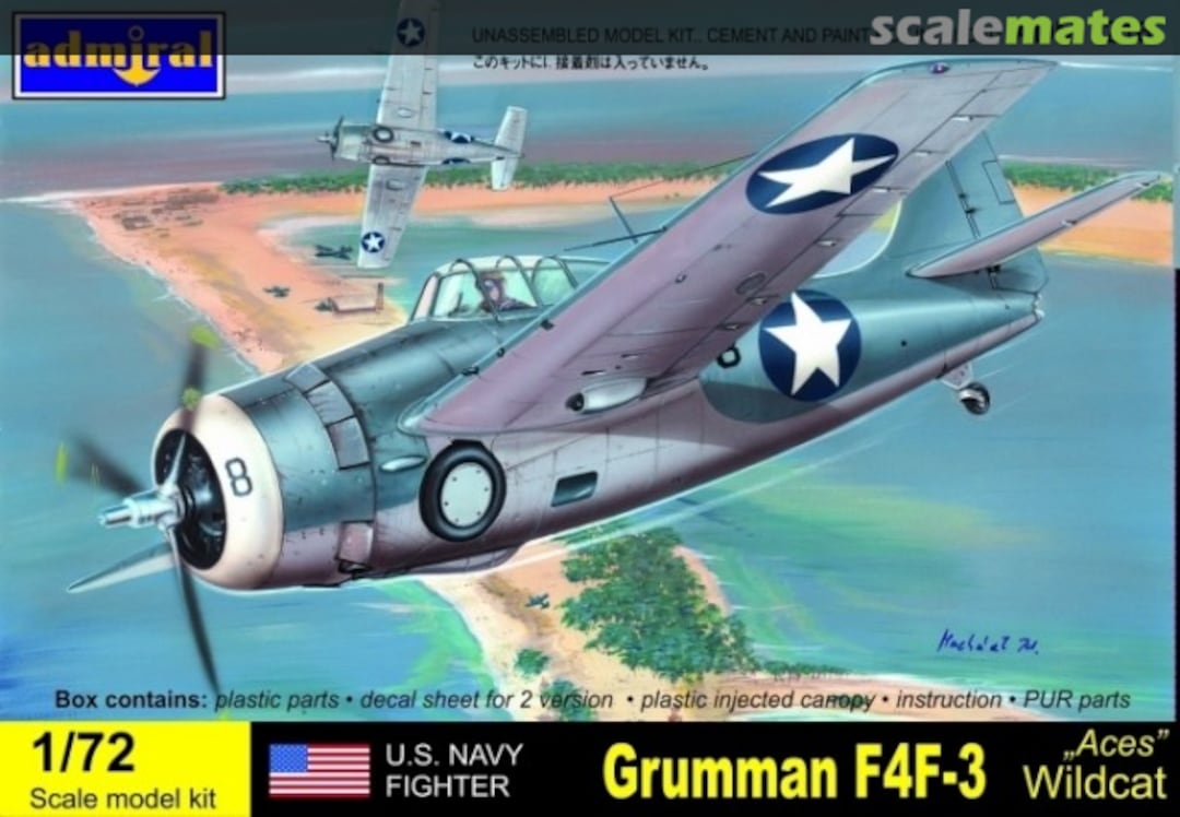 Boxart Grumman F4F-3 Wildcat "Aces" ADM7216 Admiral Boxart Grumman F4F-3 Wildcat "Aces" ADM7216 Admiral
