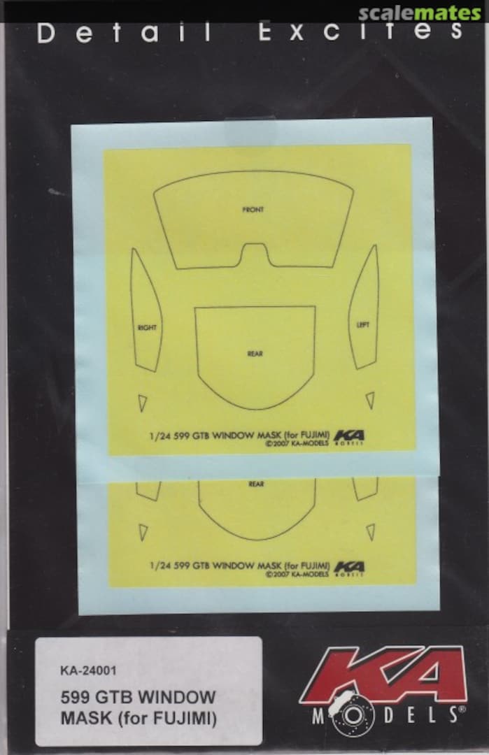 Boxart Ferrari 599 GTB Window Mask KA-24001 KA Models Boxart Ferrari 599 GTB Window Mask KA-24001 KA Models