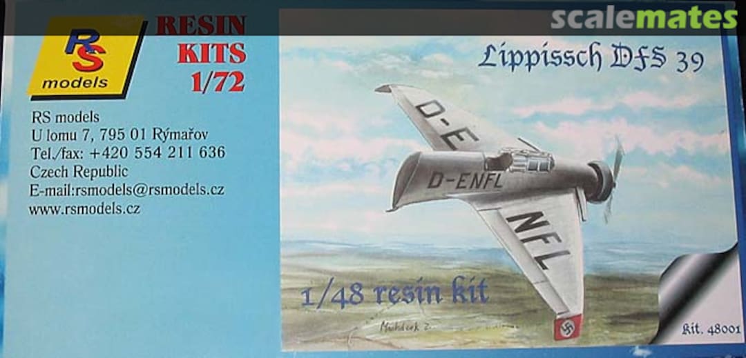 Boxart Lippisch DFS 39 48001 RS Models Boxart Lippisch DFS 39 48001 RS Models
