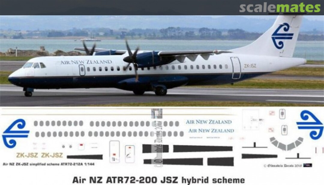 Boxart ATR72 - Air New Zealand JSZ Hybrid OMD0226 Oldmodels Decals