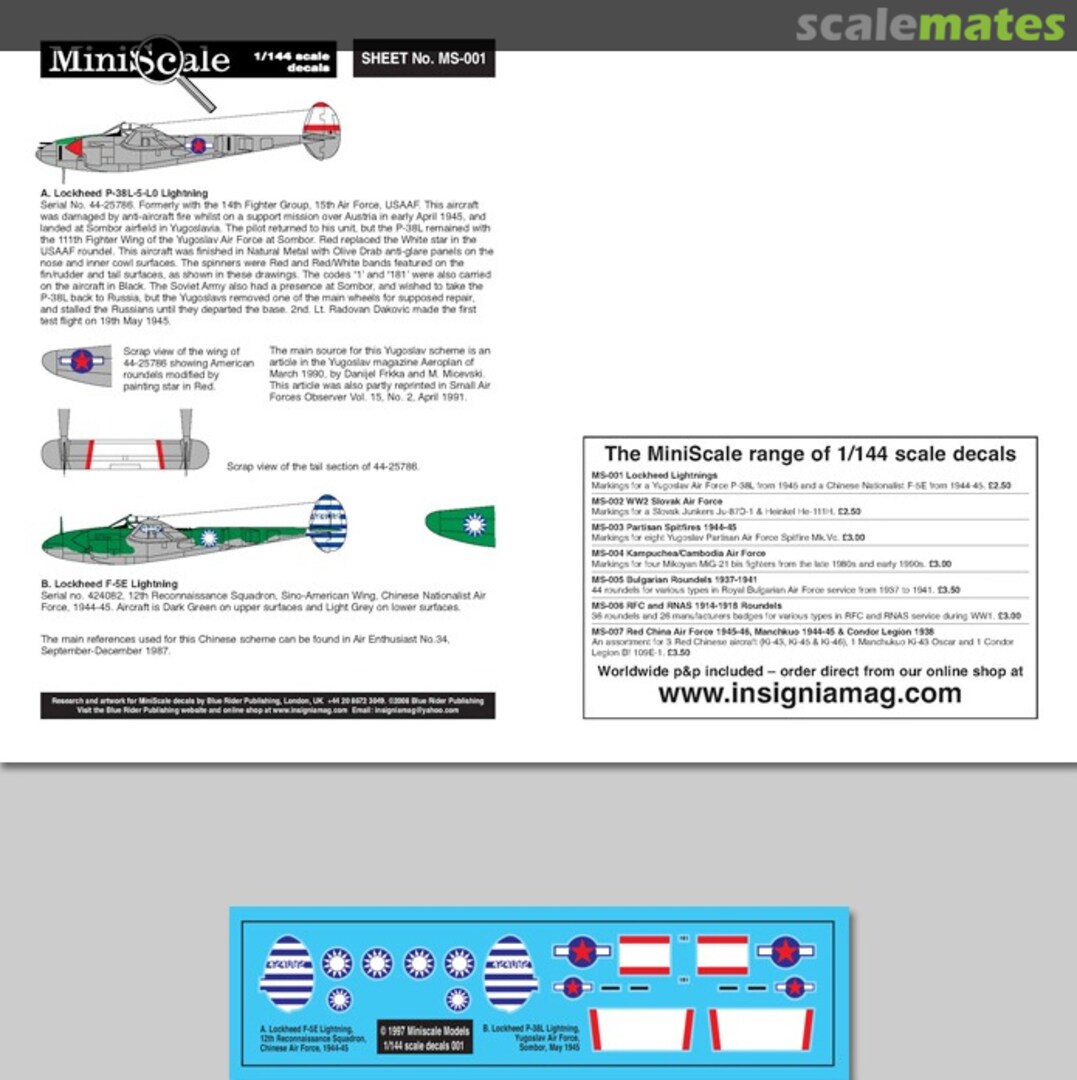 Boxart Lockheed Lightnings MS-001 Blue Rider Boxart Lockheed Lightnings MS-001 Blue Rider