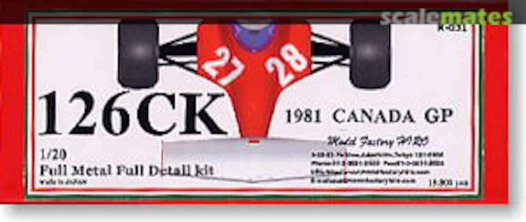 Boxart Ferrari 126CK K-031 Model Factory Hiro Boxart Ferrari 126CK K-031 Model Factory Hiro