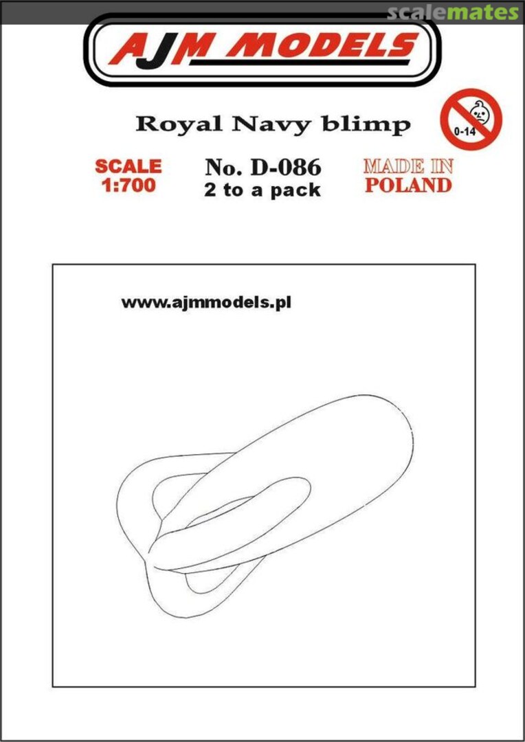Boxart Royal Navy blimp D-086 AJM Models Boxart Royal Navy blimp D-086 AJM Models
