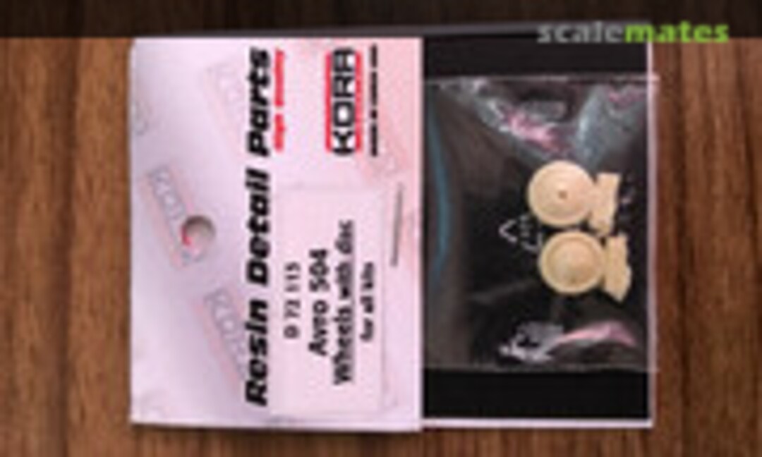 1:72 AVRO 504 Wheels with disc for all kits (Kora Models D 73 113) D 73 113
