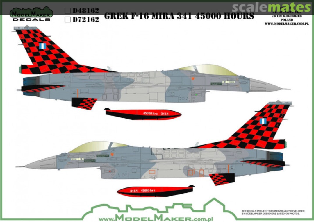 Boxart Greek F-16 341 Mira 45000 Hours D48162 ModelMaker Boxart Greek F-16 341 Mira 45000 Hours D48162 ModelMaker