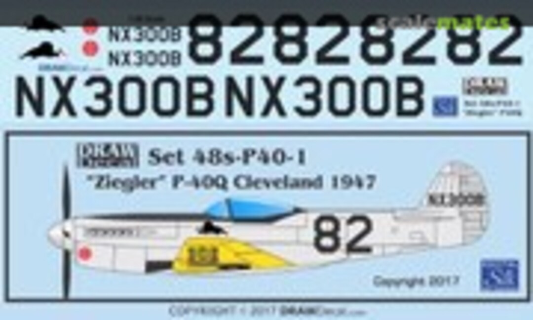 1:48 “Ziegler” P-40Q Cleveland 1947 (Draw Decal 48-P40-1) 48-P40-1