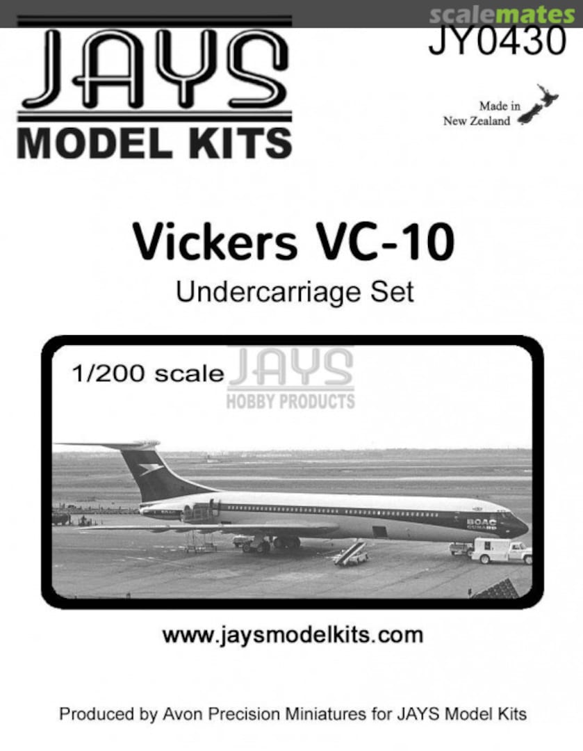 Boxart Vickers VC-10 Undercarriage Set JY0430 JAYS Model Kits Boxart Vickers VC-10 Undercarriage Set JY0430 JAYS Model Kits