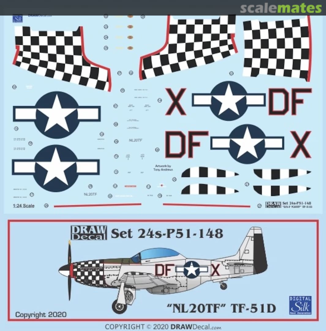 Boxart “TF-51 NL20TF” TF-51D 24-P51-148 Draw Decal Boxart “TF-51 NL20TF” TF-51D 24-P51-148 Draw Decal