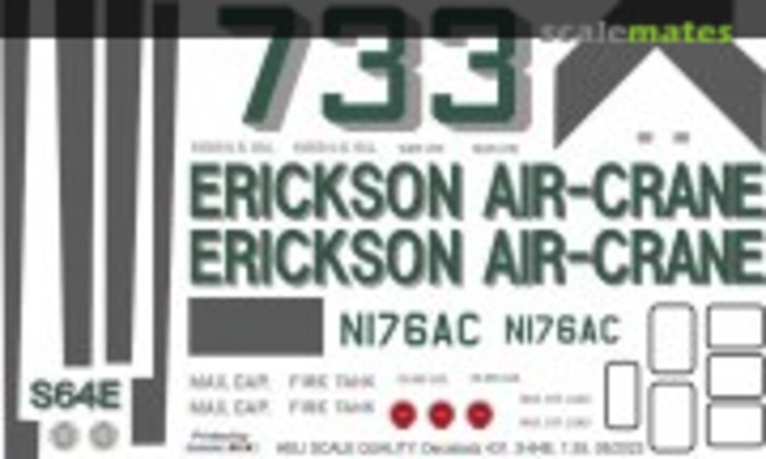 1:35 S-64E - Erickson Air-Crane - N176AC Lucille (Heli Scale Quality Decal 431) Decal 431