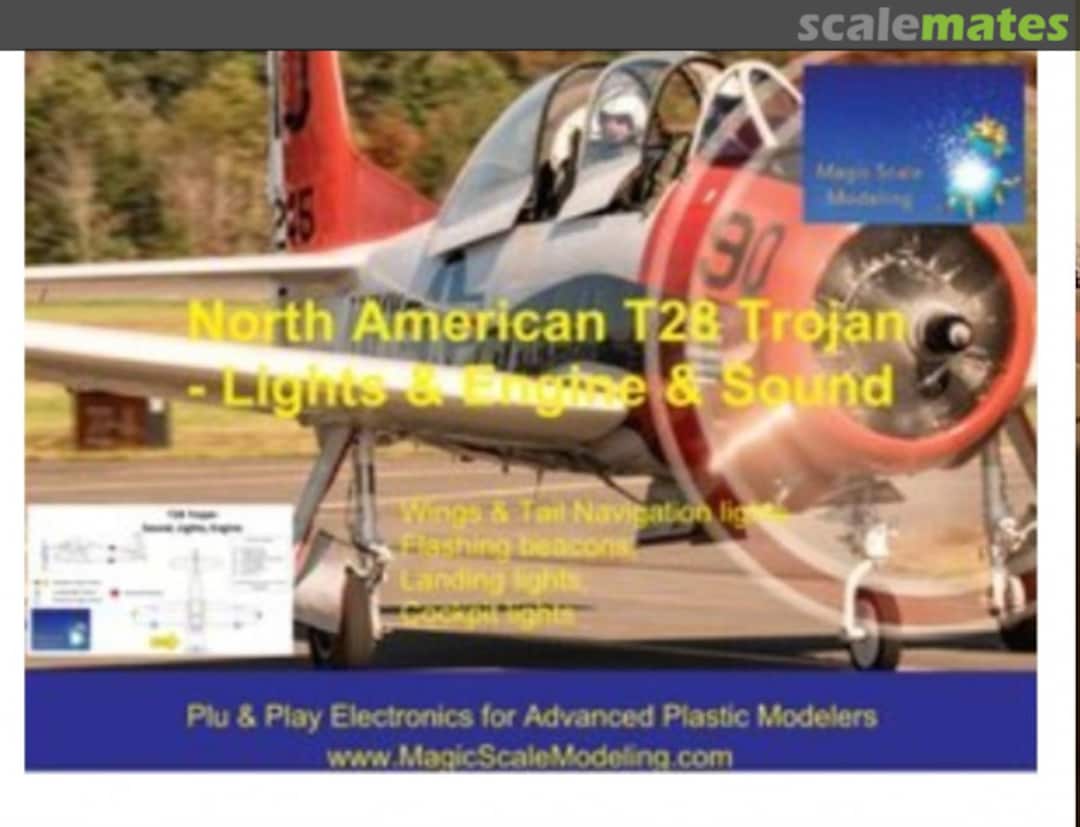 Boxart North American T-28 Trojan - Lights, Engines and Sound MSM-058 Magic Scale Modeling Boxart North American T-28 Trojan - Lights, Engines and Sound MSM-058 Magic Scale Modeling