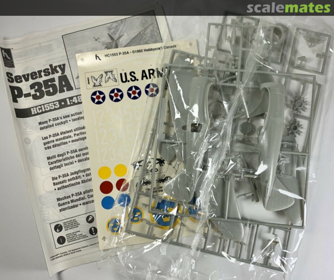 Contents P-35A WWII Fighter HC1553 Hobbycraft Contents P-35A WWII Fighter HC1553 Hobbycraft