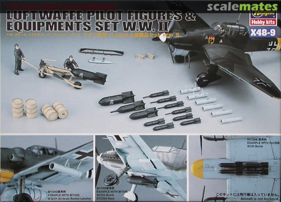 Boxart Luftwaffe Pilot Figures & Equipments Set W.W.II 36009-1200 Hasegawa Boxart Luftwaffe Pilot Figures & Equipments Set W.W.II 36009-1200 Hasegawa