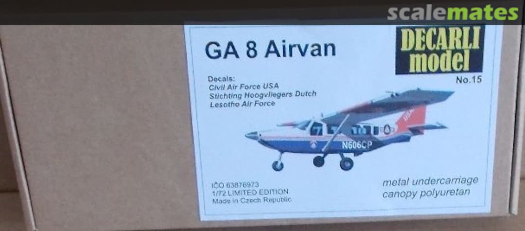 Boxart GA-8 Airvan 15 Decarli Model Boxart GA-8 Airvan 15 Decarli Model