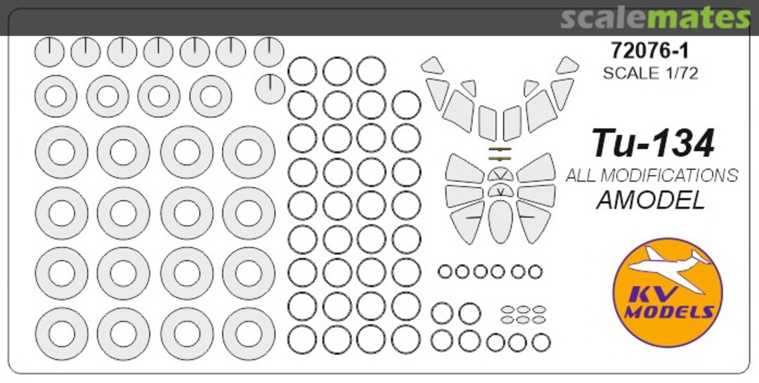 Boxart Tupolev Tu-134 72076-1 KV Models