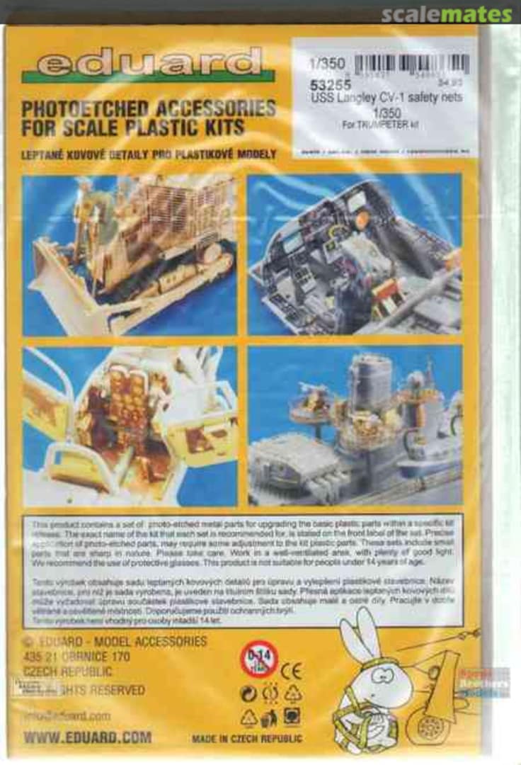 Boxart USS Langley CV-1 safety nets 53255 Eduard